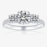 Wonderful 5 Stones Sparkling 18KGP 3.6CT All Moissanite Diamonds Rings Wedding Engagement Sterling Silver Jewellery