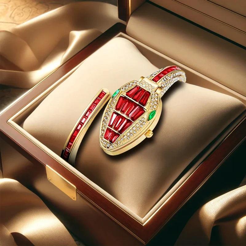 New Luxury Exquisite Fashionable Elegant Women Quartz Snake Design Personalized Small dial Wrist Watches