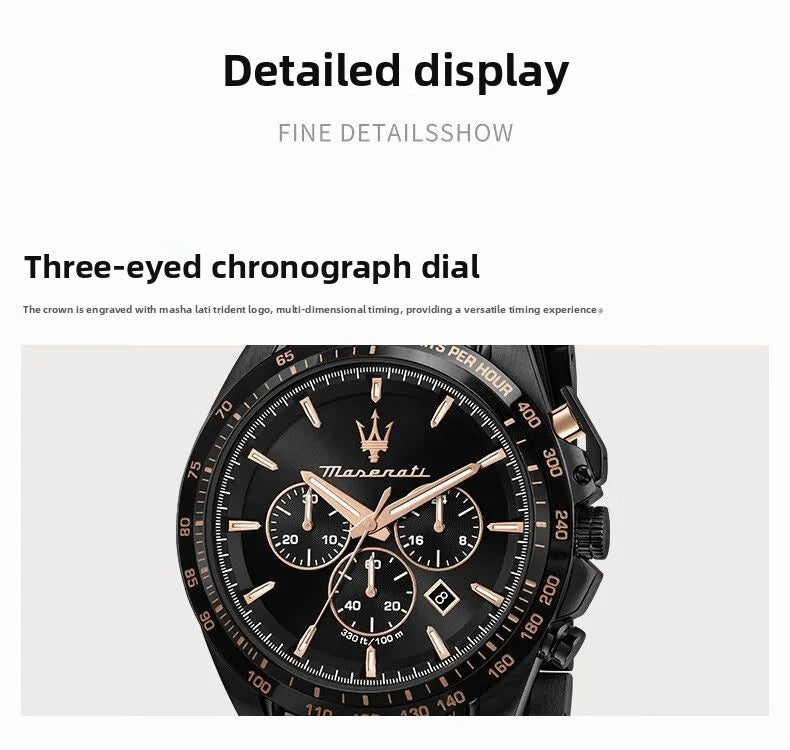 Original Maserati Watch Luxury Fashion Trend Explorer Big Dial Sports european and American Watches - Ideal Present