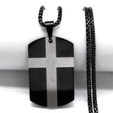 Christian Jesus Cross Necklace - Stainless Steel Fear Not for I Am with You Bible Verse Encourage Jewellery - The Jewellery Supermarket