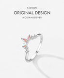 Sterling Silver AAAA Simulated Diamonds Fashion Crown Ring For Women - Wedding Engagement Fine Jewellery - The Jewellery Supermarket