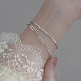 Cute 925 Sterling Silver Beautiful double chain Charm Bracelets for women - Fashion Original Jewellery - The Jewellery Supermarket