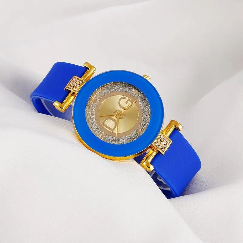 Luxury Brand Ladies Watches - White Silicone Diamond Letter Waterproof Digital Quartz Wrist Watches For Women - The Jewellery Supermarket