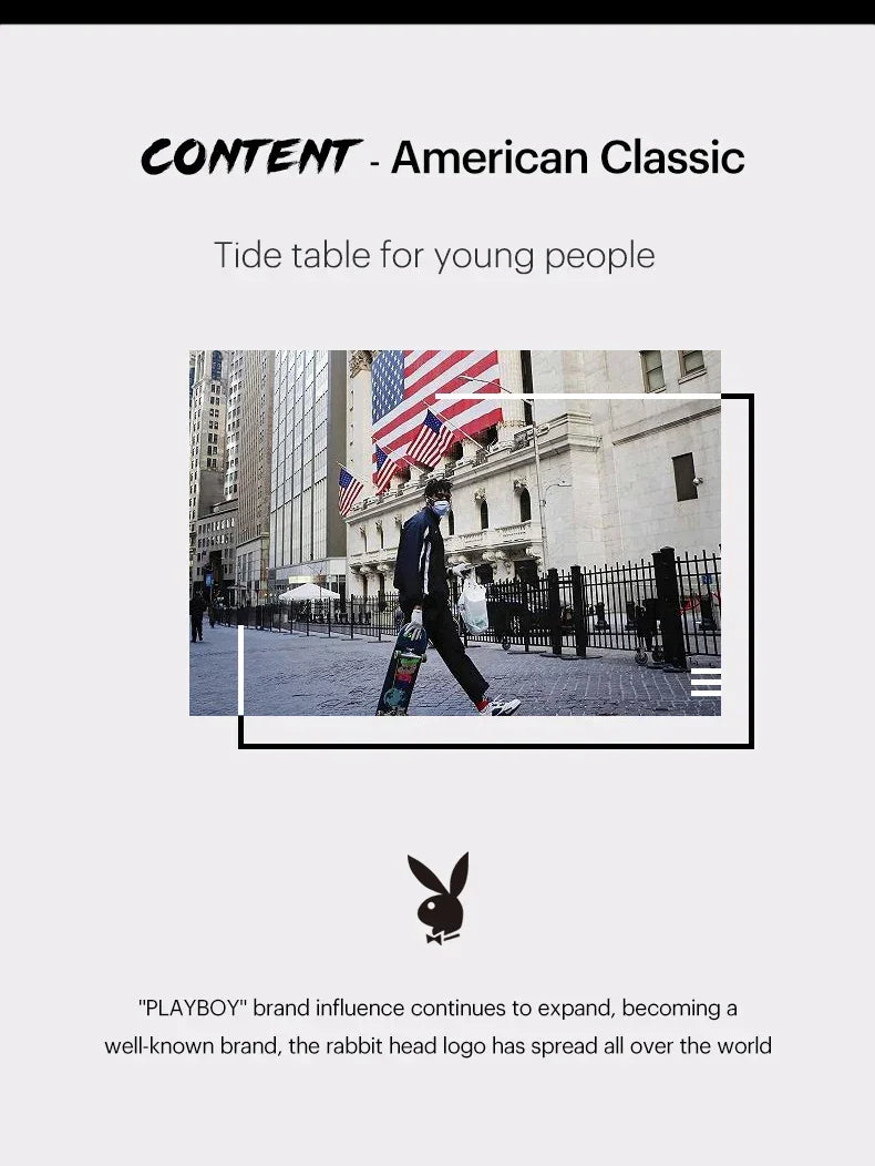 PLAYBOY Fashion Luxury Multifunction Original Waterproof Stainless Steel High Quality Quartz Watch for Men