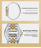 Luxury Maserati Watches Men's Luxury Fashion Trends in Europe and America Luminous Gold Steel Strap. Ideal Present