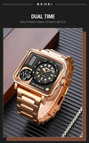 Trendsetter Casual 2 Display Chrono Hipster Waterproof Steel Bracelet Back Light Analog Digital Sport Watches - The Jewellery Supermarket