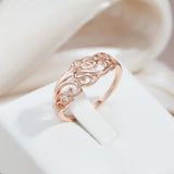Top Quality Rolled 14K Rose Gold Luxury Hollow Crown Rings for Women - Fashion Classic Fine Jewellery
