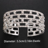 Trending Rhinestone Fashion Crystal Bangle Bracelets for Women - Elegant Hand Jewellery Bracelets