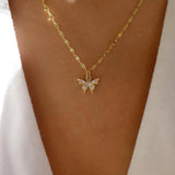 Bohemian Gold Colour Multiple Styles Necklace For Women and Girls - Trendy Multi-Layer Crystal Pendant Necklaces Sets - The Jewellery Supermarket