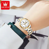 New Original Luxury Brand Stainless Steel Waterproof Quartz Women's Watches- Elegant Date Gift for Ladies