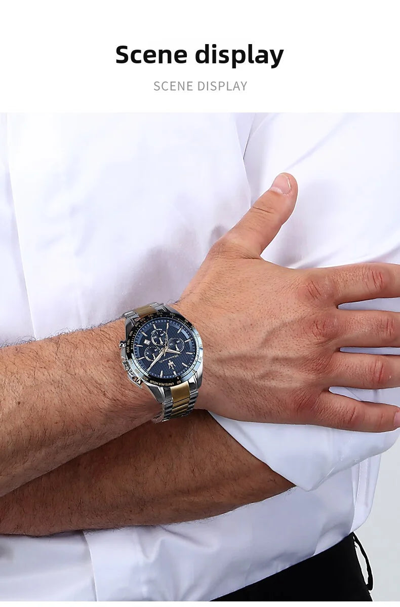 Original Maserati Watch Luxury Fashion Trend Explorer Big Dial Sports european and American Watches - Ideal Present