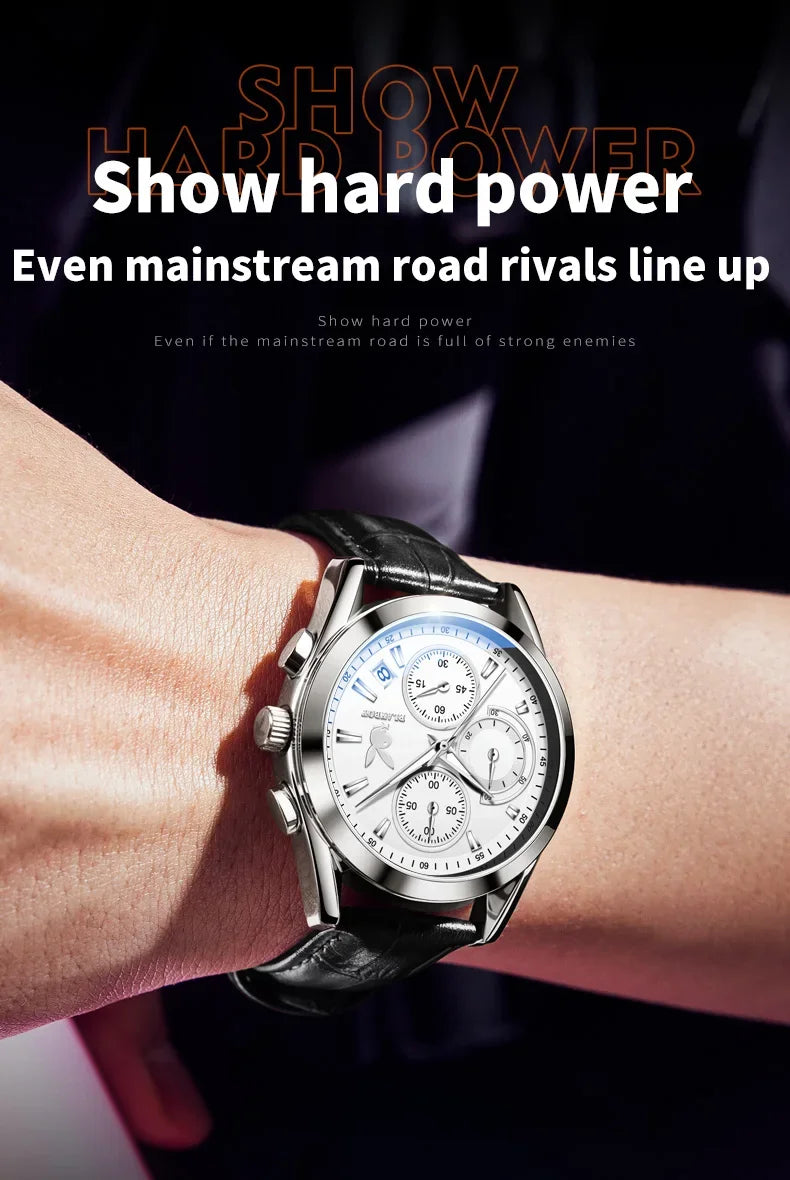 Super Casual Fashion Top Brand Stainless Steel Waterproof Multifunction Quartz Original Business Men's Wrist Watches