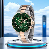 Maserati Original Green Water Ghost Trend Sports Watch Europe and America Style Authentic Quartz Wristwatch