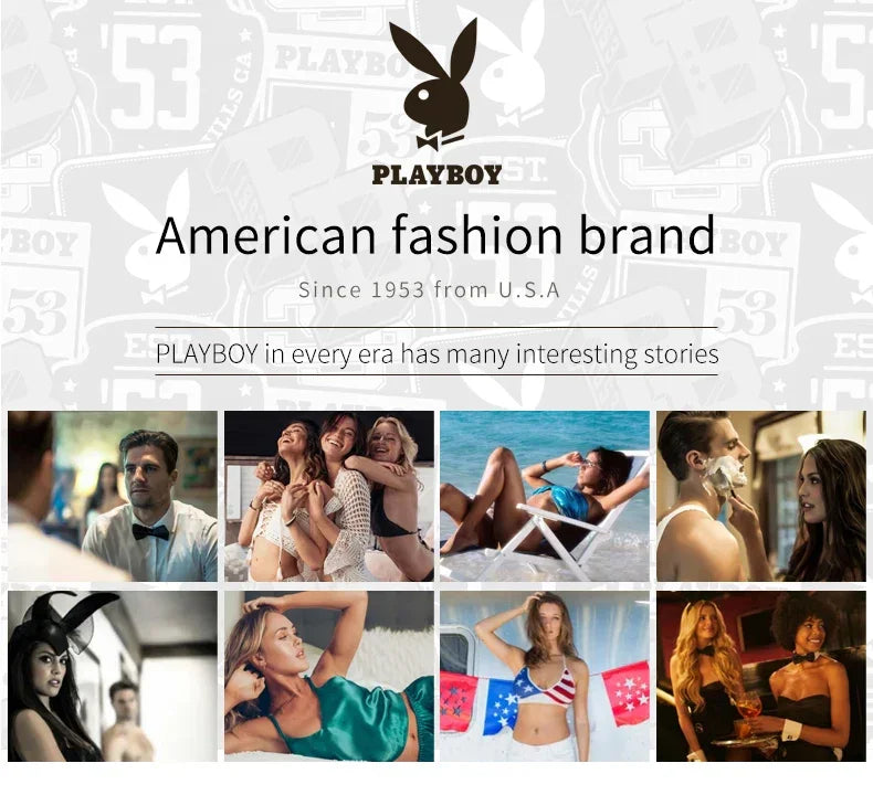 PLAYBOY Fashion Luxury High Quality Original Stainless Steel Waterproof Dual Calendar Luminous Quartz Men Watch