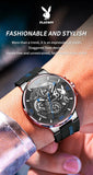 PLAYBOY Fashion Top Brand Luxury Silicone Sport Watch Quartz Date Waterproof Wristwatch Chronograph Mens Watches