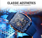 Top Brand Luxury Square Quartz Men's Watches - Waterproof Luminous Chronograph Watches for Men - The Jewellery Supermarket