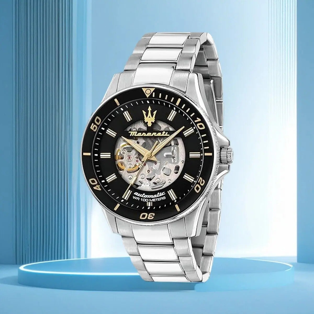 Maserati Hollowed Out automatic Mechanical Watch Europe and the United States Big Dial Leisure Business Wrist Watch