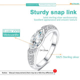 Angel's Eye Design 1CT 5*10MM VVS1 Moissanite Diamond Ring For Women Sterling Silver Engagement Wedding Jewellery