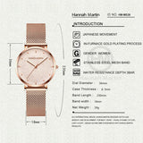 Elegant Sahara Desert Dial Design Top Brand Luxury Quartz Stainless Steel Rose Gold Colour Waterproof Ladies Watches