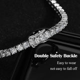 Astounding 18K WGP D Colour VVS1 Moissanite Diamonds Tennis Bracelet - Silver Certified Bracelet with GRA - The Jewellery Supermarket