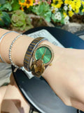 NEW Fashion Top Brand Casual High-End Snake Shape Zircon Diamonds Dress Steel Bracelet Quartz Ladies Watches
