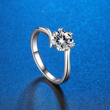 Admirable 1/2CT VVS1 D Colour Moissanite Diamond Rings S925 Silver Snowflake Engagement Wedding Band Fine Jewellery