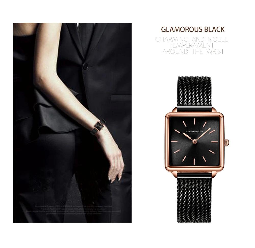 Simple Design Top Brand Stainless Steel Strap Quartz Ladies Watch - 3ATM Waterproof Multifunctional Women's Watches