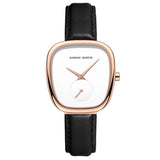 Fashionable Minimalist Style Elegant Ladie's Quartz Wristwatch Wine Barrel Rose Gold or Black Oval Women's Watches