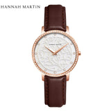 Elegant Top Layer Cowhide or Stainless Steel Strap Luxury Watch Quartz Movement 3ATM Waterproof Ladies Watches
