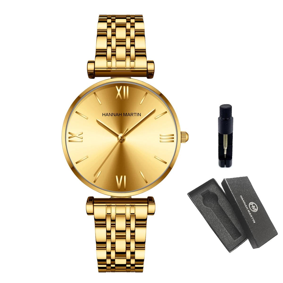 Top Brand Luxury Elegant Quartz Ladies Watches Fashion Business Stainless Steel Zircon Diamonds Dial Wristwatches