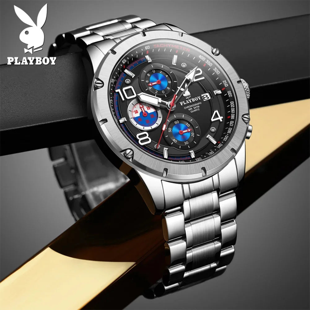 PLAYBOY High Quality Multifunction Best Selling Original Luxury Waterproof Fashion Business Quartz Wrist Watches