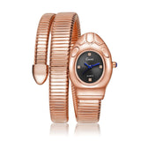 Unique Design Snake Watches for Women - Luxury Stainless Steel Quartz Fashion Lady Dress Jewellery