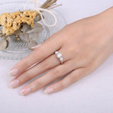 3 Stone D Colour 1.4ct Moissanite Diamonds Sterling Silver Wedding Engagement Rings for Women 18KGP Fine Jewellery