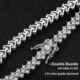 Graceful 18K WGP D Colour VVS1 Real Moissanite Diamonds Tennis Bracelets, Silver Moissanite Diamonds Jewellery - The Jewellery Supermarket
