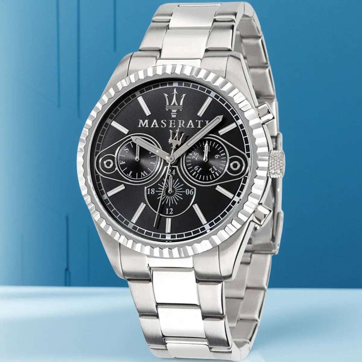 Original Maserati Blue Gold Men's Luxury Gold Fashion Trend Dial European and American Business watch