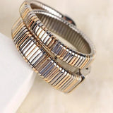 Unique Snake Shaped Design Bracelet Gold Silver Watches for Women Luxury Bangle Quartz Watches
