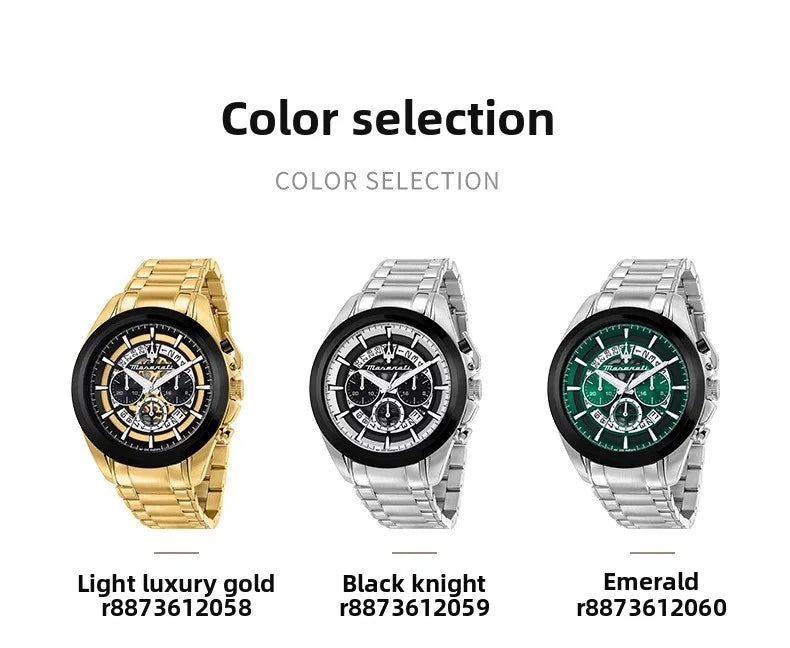 Original Maserati Men's Watch Fashion Leisure Explorer Series Steel Strap Large Dial European and American watches