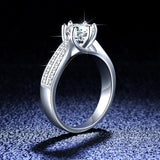 1/2/3ct Moissanite D VVS1 Lab Diamond 925 Sterling Silver Engagement Wedding for Women Rings with GRA Fine Jewellery
