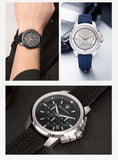 Maserati Luxury Watch Men's Sports Racing Success Series Fashion Multifunction Waterproof Silicone Strap Quartz Watch