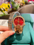 NEW Fashion Top Brand Casual High-End Snake Shape Zircon Diamonds Dress Steel Bracelet Quartz Ladies Watches