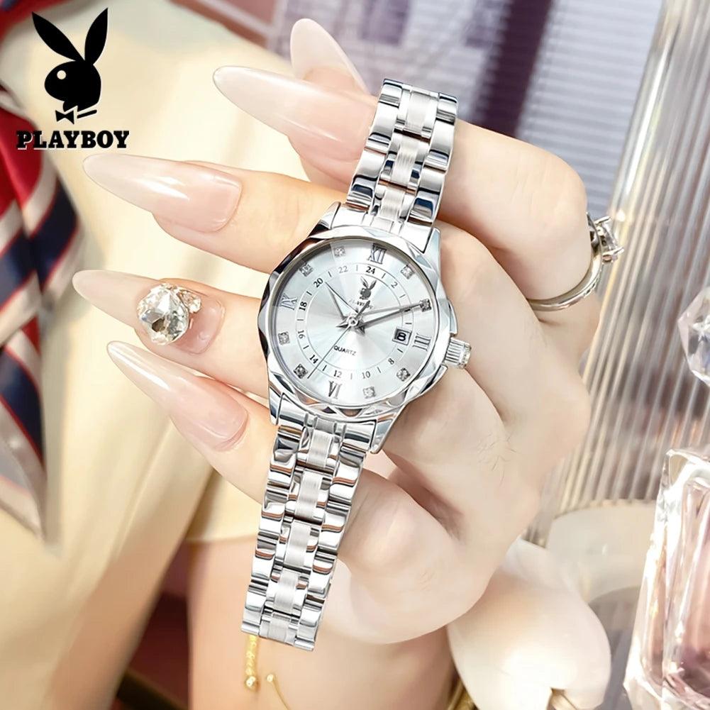 Elegant Luxury Brand Fashion Trend Quartz Lady's Watch Best Selling Waterproof Luminous Stainless Steel Watches