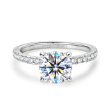 Amazing 925 Sterling Silver GRA Certified VVS1 D Color Moissanite Solitaire Wedding Engagement Fine Rings for Women