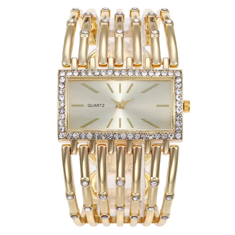 New Arrival Women's Fashion Quartz Stainless Steel Bracelet Casual Hollow Quality Wristwatches - The Jewellery Supermarket