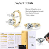Stunning Luxury D Colour 1 Carat Moissanite Diamonds Earrings - Silver Hoop Earrings For Women Fine Jewellery - The Jewellery Supermarket