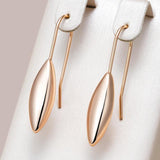 New Unusual Hollow Flower 14K Filled Rose Gold  Long Drop Earrings - Trend Geometric Daily Fashion Jewellery