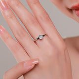 Authentic Sterling Silver Charm Simple Round Clear AAAA Simulated Diamond Rings - Fine Statement Jewellery - The Jewellery Supermarket