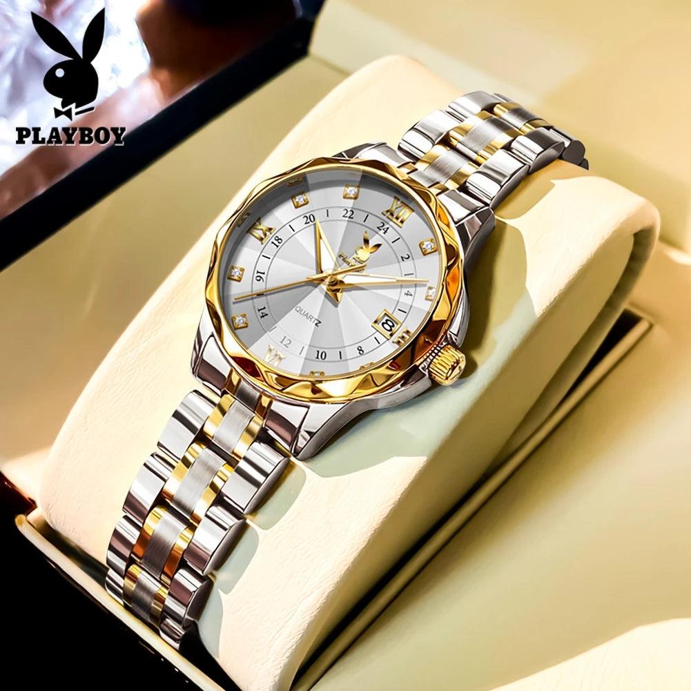 Elegant Luxury Brand Fashion Trend Quartz Lady's Watch Best Selling Waterproof Luminous Stainless Steel Watches