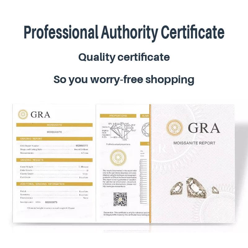 Elegant Jewellery Three Stone Moissanite Diamonds 18KGP Silver Engagement Wedding Ladies Rings with GRA Certificate