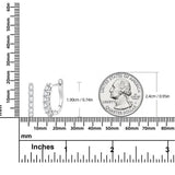 Excellent 18KGP D Colour VVS1 Moissanite Diamonds Clip Hoop Earrings for Women, Silver Fine Fashion Charm Jewellery - The Jewellery Supermarket