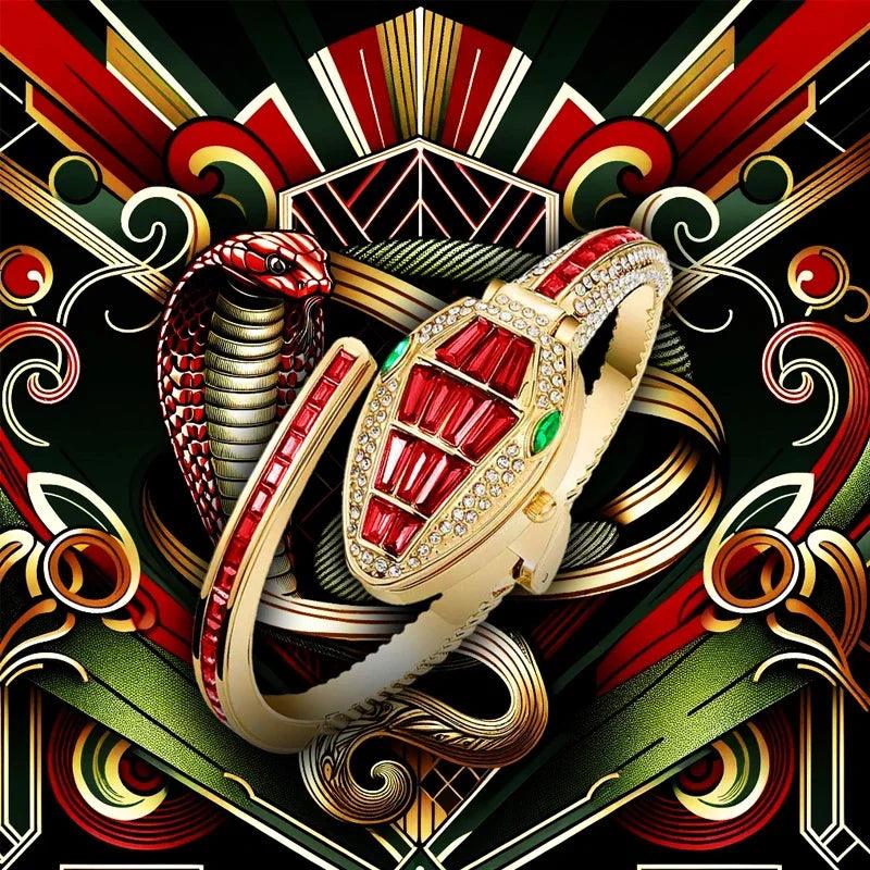 New Luxury Exquisite Fashionable Elegant Women Quartz Snake Design Personalized Small dial Wrist Watches
